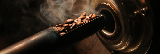 roasting coffee beans close up